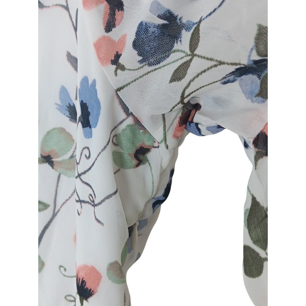 Junarose Women’s Dress 14 Floral Ruffle Hem Short Sleeve Above Knee Boho Spring - Picture 6 of 15